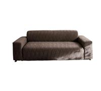 Fundas de sofá de Alta Elasticidad, 3 plazas, súper Suaves, Elegantes, Estilo Minimalista, Terciopelo Jacquard, Felpa, Antideslizantes, aptas para Mascotas, fácil marrón Five-Seat Seat [305cm-360cm]
