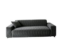 Fundas de sofá de Alta Elasticidad, 3 plazas, súper Suaves, Elegantes, Estilo Minimalista, Terciopelo Jacquard, Felpa, Antideslizantes, Lavables, a Prueba de Gris Oscuro Five-Seat Seat [305cm-360cm]