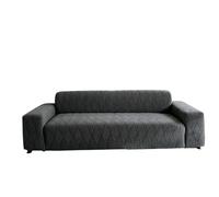 Fundas de sofá de Alta Elasticidad, 3 plazas, súper Suaves, Elegantes, Estilo Minimalista, Terciopelo Jacquard, Felpa, Antideslizantes, aptas para Mascotas, f Gris Oscuro Five-Seat Seat [305cm-360cm]