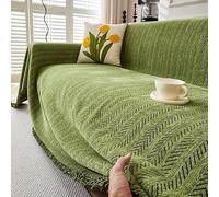 Fundas de sofá de doble cara de alta calidad para sofás de 1/2/3/4 plazas, protector de muebles verde matcha, 180 x 230 cm, elegantes y fundas de sofá