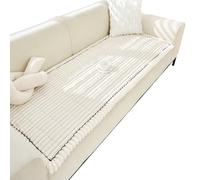 Fundas de sofá de Felpa para Perros, Funda de sofá para 2-3 Cojines Apta para Mascotas, Fundas de sofá Antideslizantes, Protector de Muebles Lavable, 1 Pieza(White,70cmx240cm)