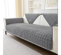 Fundas de Sofá de Franela Suave Lavables - Nuevo Sofá Fundas de Cojín, Antideslizante Sofá 1 2 3 Plazas Sofá Fundas para Sofá Seccional, Sofá Slipcovers L Forma Muebles Protector (Gris, 90x210)