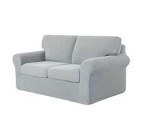 Fundas de sofá de Gran tamaño de 3/5/7 Piezas for sofá de cojín 1/23, sofá de cojín con Respaldo Separado y Fundas de cojín, Protector de Muebles Antideslizante(Light Gray,5PCS)