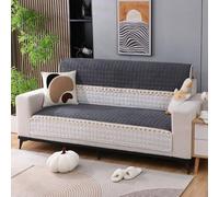 Fundas de Sofá de Pana Suave Funda De Sofá 3 Plazas Lavables Antideslizante para 1/2/3/4 Plazas, Seccional y Forma L Protector de Muebles(Dark Gray,280x90cm)
