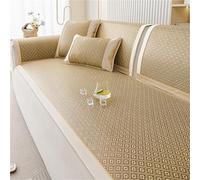 Fundas de sofá de refrigeración,Protector de Muebles de sofá de Manta Suave Transpirable,Cubierta de sofá de Tela de Seda de Hielo Lavable(Beige,70 * 180CM)
