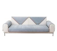 Fundas de sofá de tela de chenilla, multifunción, exquisito dobladillo, cojín universal de muebles con parte inferior elástica antideslizante para perros, K (tamaño: 90 x 210 cm, color: verde claro)