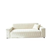 Fundas De Sofá De Terciopelo Grueso 3 Plazas Funda De Sofá Antideslizante Súper Elástica Protector De Sofá Engrosado De Terciopelo De Felpa Jacquard Minimalista Lav Beige Quadruple Seat [235cm-300cm]