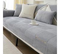 Fundas de Sofá de Vellón de Leche - Nuevo Sofá Fundas de Cojín, Antideslizante Sofá 1 2 3 Plazas Sofá Fundas para Sofá Seccional, Sofá Slipcovers L Forma Muebles Protector (Vellón de Leche Gris)