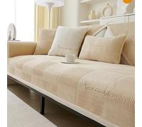 Fundas de Sofá de Vellón de Leche - Nuevo Sofá Fundas de Cojín, Antideslizante Sofá 1 2 3 Plazas Sofá Fundas para Sofá Seccional, Sofá Slipcovers L Forma Muebles Protector (Vellón de Leche Café Claro)