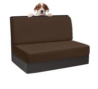 Fundas de sofá elásticas para sillas de comedor RV y sofá de 2 plazas, fundas gris oscuro para banco de caravana, incluye 2 respaldos y 2 fundas de asiento, protege los muebles