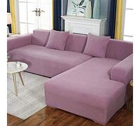 Fundas de sofá en forma de L, 1 pieza, elásticas, para sofá de 2 plazas y fáciles de limpiar, compra 2 para una cobertura completa, elegante decoración del hogar (color: L)