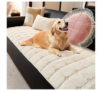 Fundas De Sofá For Perros Lavables, Protectores De Sofá De Piel Sintética Peluda, Protector De Sofá Acolchado Antideslizante, Apto For Mascotas, For Sofá De 1/2/3 Cojines(Cream,70x150cm/28x59in)