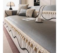 Fundas de sofá for sofá, Funda de sofá Antideslizante de Seda de Hielo, Funda Protectora de Muebles for sofá for Perro Lavable en Forma de L(Gris,70 * 260cm)