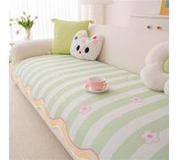 Fundas De Sofá,Funda De Sofá Refrescante De Verano, Estera Protectora De Sofá Antideslizante,Funda De Sofá Lavable,Ideal for Sala De Estar,Decoración De Dormitorio(Verde,110 * 260cm)