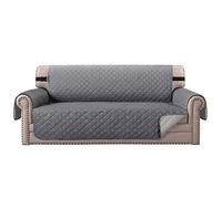 Fundas de sofá Fundas de sofá de 3 plazas Fundas de Protector de Muebles Color Reversible (3 plazas, Gris/Beige)