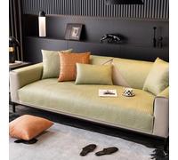 Fundas de sofá Impermeables, seccionales a Prueba de arañazos en Forma de L, Fundas Antideslizantes de Cuero para sofá de 2 Cojines, Protector de Muebles Leaf Green 90x180cm/35.43x70.87in