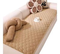 Fundas de sofá lavables de felpa suave, fundas antideslizantes para sofá de 2/3/4 plazas, protector de muebles que admite mascotas, decoración de sala de estar, caqui (55 x 55 cm)