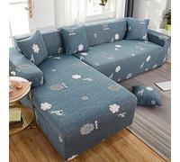 Fundas de sofá modular, superelásticas, resistentes al agua, en forma de L, fundas universales para sofá en forma de L, juego de 2 fundas antideslizantes para sala de estar, protector de muebles para