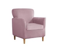 Fundas de sofá para sillón con funda otomana para sillas cuadradas Recle, protector de reposapiés, funda de piel (silla + asiento)