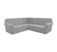 Fundas de sofá suaves, gruesas y elásticas en forma de L, seccionales, lavables a máquina, protector de sofá de esquina de 5 plazas para el hogar, cafetería, club, restaurante, funda duradera y elegan