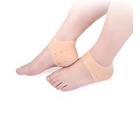 Fundas de talón, 6 pares de almohadillas de gel para talón, protector de talón de gel para fascitis plantar, tendinitis de Aquiles, espolón óseo, dolor de pies, alivia el dolor, color de la piel