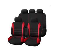 Fundas De Tela para Asientos De Coche para Land Rover Discovery 2 3 4 5, Protector Asiento Coche Delantero Traseras Universales Resistente a Manchas,B/Red