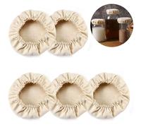 Fundas de tela para tarros de masa madre o tapas de tela de queso de fermentación kéfir Kombucha, se ajustan a tarros de boca de 3 a 4 pulgadas, paquete de 5
