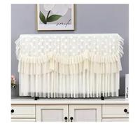 Fundas de TV con encaje bordado universal de gasa para decoración de sala de estar, no es necesario quitar el polvo (color 02, 140 x 90 cm de altura)