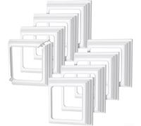 Fundas de vinilo para columnas, faldones, fundas de base, 4 x 4 pulgadas, funda protectora impermeable blanca para postes de porche y cubierta, fácil instalación (8 piezas)