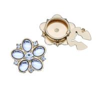 Fundas decorativas para botones de camisa para mujer, accesorios de boda, diamantes de imitación, diseño de flores, clip para camisa formal, B, como se describe, como se describe