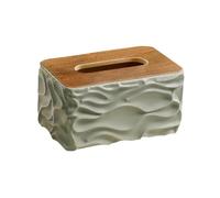 Fundas Decorativas para Cajas de pañuelos Caja de pañuelos, Cubierta, servilletero, dispensador Papel Creativo Rectangular Decoración estética para el hogar(Green)