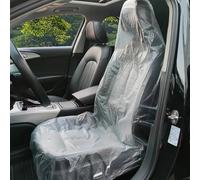 Fundas desechables para asientos de coche, fundas de asiento desechables, ultra gruesas, 20 g, fundas de plástico de 140 x 80 cm, fundas de plástico impermeables para el mantenimiento del coche