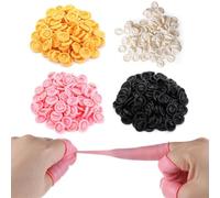 Fundas desechables para dedos para microelectrónica y manualidades, 100 guantes de goma para arte de uñas y limpieza de joyas (rosa)