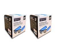 Fundas desechables para gafas 400 unidades - Dispensador Pro antiarrugas con 2 rollos x 200 (Tot. 400) - Fundas universales para patillas de gafas (2 x 400 unidades)