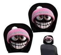 Fundas Divertidas De Caricatura Para Reposacabezas De Coche | 2 Piezas Decoración Para Asientos De Vehículo - Protector Reposacabezas Vehículos,Para Conductores Amantes De Viajes Familiares Eventos