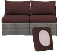 Fundas elásticas de cojín para asiento de sofá al aire libre, fundas de color sólido para muebles de patio, protector de sofá elástico de poliéster, funda de sofá de repuesto lavable para uso en