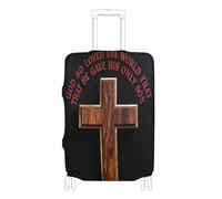 Fundas elásticas de equipaje para maletas, resistentes a los arañazos, para equipaje de mano, esenciales de viaje, para equipaje de 18 a 32 pulgadas, Cruz cristiana de fe de Jesús, S 18-20 in