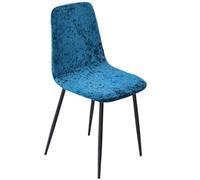 Fundas elásticas de terciopelo aplastado de lujo para sillas, 2/4/6 unidades, protectores modernos de mediados de siglo, sin brazos, para comedor, cocina, hotel y club, cambio de imagen elegante de
