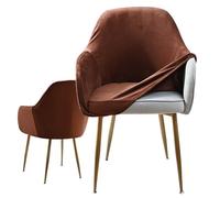 Fundas elásticas de terciopelo para sillas de comedor con respaldo curvado y reposabrazos, juego de 4 piezas para tocadores, sillas giratorias y soluciones versátiles de decoración del hogar