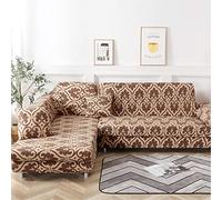Fundas elásticas L S para sofá, 2 piezas, fundas protectoras de piel para chaise longue, decoración del hogar para sofás de 3 plazas y 3 plazas (D)