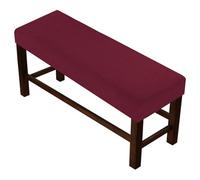 Fundas Elásticas para Bancos De Comedor, Cubiertas Ajustables De Piano para Mesa Interior, Fundas Asiento Desmontables - Se Adaptan A La Mayoría De Rectangulares(Wine Red,M:56-63"/140-160cm)