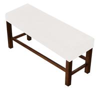 Fundas Elásticas para Bancos De Comedor, Cubiertas Ajustables De Piano para Mesa Interior, Fundas Asiento Desmontables - Se Adaptan A La Mayoría De Rectangulares(White,L:63-70"/160-180cm)