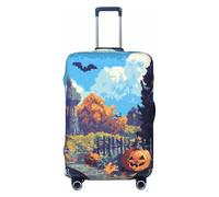 Fundas elásticas para equipaje de viaje, diseño vintage de calabaza, para Halloween, de 45,7 a 81,3 cm, Black, X-Large