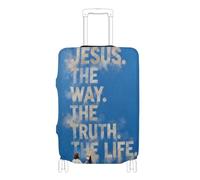 Fundas elásticas para equipaje, fundas lavables para maletas, accesorios de viaje, para equipaje de 18 a 32 pulgadas, Christian Jesus Faith Modern White, S 18-20 in