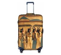 Fundas elásticas para maletas de equipaje con estampado de mujeres en el antiguo Egipto para adultos, funda protectora de maleta de viaje, White, S