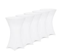 Fundas elásticas para mesas de bar set de 5 blanco 70cm