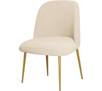 Fundas Elásticas para Sillas De Comedor con Respaldo Curvo - Funda Protectora Asiento Lavable, Tela Jacquard Banda Elástica (Juego 1/2/4/6 Und.)(Beige,6pcs)