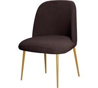 Fundas Elásticas para Sillas De Comedor con Respaldo Curvo - Funda Protectora Asiento Lavable, Tela Jacquard Banda Elástica (Juego 1/2/4/6 Und.)(Brown,6pcs)