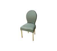 Fundas Elásticas para Sillas De Comedor - Conjunto Piezas Protectoras Antimanchas Y Antideslizantes para Respaldo Ovalado Lavables Ajustables (No Incluye Silla)(Pea Green,6PS Large)