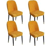 Fundas elásticas para sillas de comedor, cubierta trasera curvada extraíble para una fácil instalación, perfectas para sillas decorativas